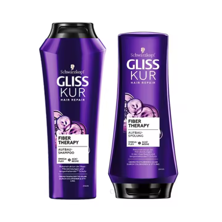 Pack Gliss Schwarzkopf Hair Repair Fiber Therapy Champú & Acondicionador - 1
