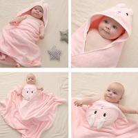 Envoltura De Bebé De Peluche Coral Con Gorro Para Recién Nacidos Ropa De Baño Para Bebés Y Niños Regalo De Baño De 80x80 Cm Unisex - details 4