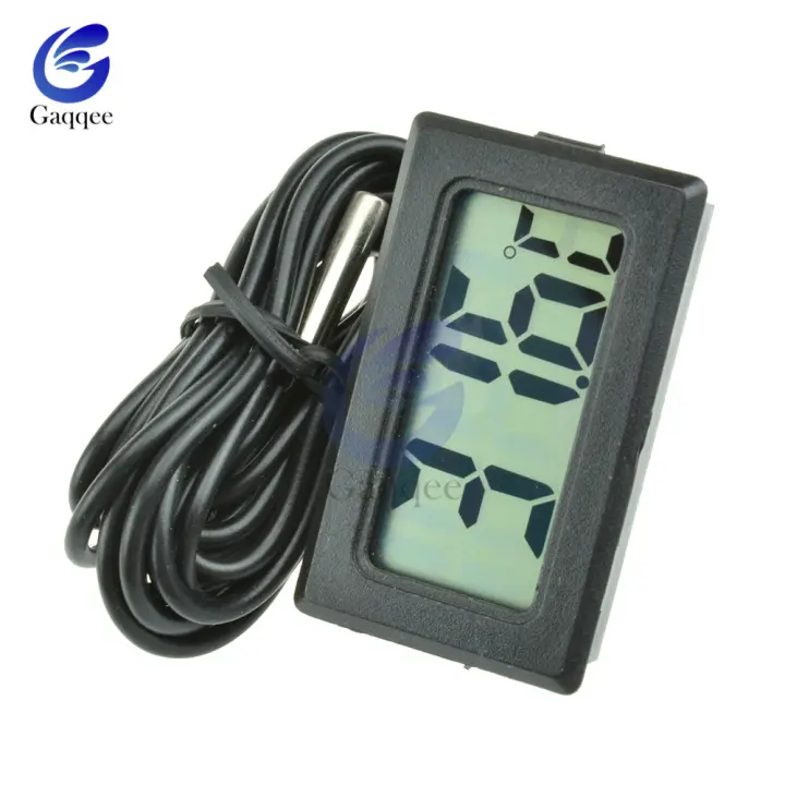 Termómetro Digital LED Con Cable De 2M Sensor De Temperatura Instrumento Detector Tester Para Uso Indoor Rango -50℃~110℃ - 1