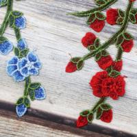 Parche Bordado De Flores Para Ropa Parche De Hierro Con Cadena Larga Adhesivo De Textil Para Adultos Unisex Material Poliéster - details 5