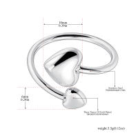 Anillo Ajustable Romántico De Doble Corazón Para Mujer Lokaer En Acero Inoxidable Color Oro Resistente Al Rust Never Descolora Joyería Chic Para El Día - details 1