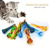 Juguetes De Resorte Plegable Para Gatos Coloridos Elásticos Interactivos Palos Para Moler Proporcionando Diversion Y Excitación Para Mascotas - details 3