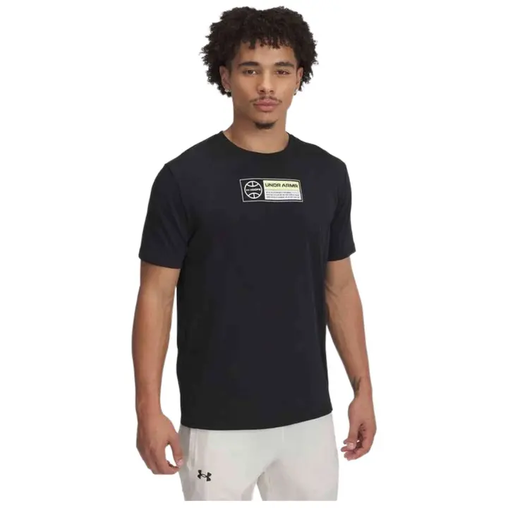 Camiseta de Manga Corta Under Armour  para hombre en color negro - 1