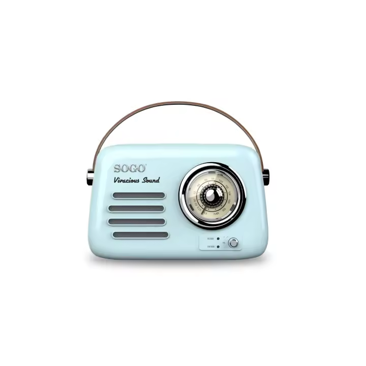 Radio Retro Sogo SS-8635 con altavoz BT azul - 1