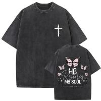 Camiseta Oversize Vintage Lavada De Jesus Perdonenles Padre Para Hombres Y Mujeres Estilo Gótico Rock Camisetas Tops De Calle - details 18