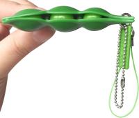 Paquete de 3/6 llaveros de edamame, juguete inquietante, regalo de juguete de guisante para aliviar el estrés y el aburrimiento, llavero de vaina de guisante - details 1