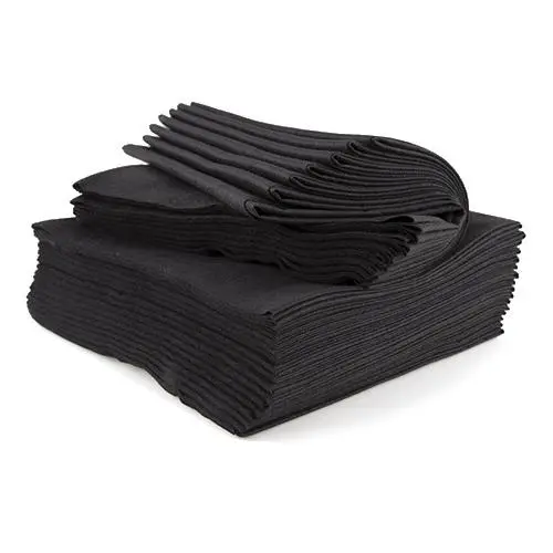 BOLSA 25 TOALLAS NEGRAS 40X80 CM SUPER ABSORBENTES SPUNLANCE (marca: Eurostil) - 1