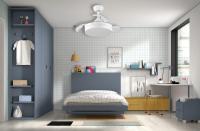 Ventilador OstarkDom con Lámpara LED de 72W – Ventilador Invisible Ultraligero y Silencioso con Control Remoto y Aspas Retráctiles Φ52×H40 cm – Luz Fría/Neutra/Cálida para Interiores – OstarkDom-LEDUNI - details 4