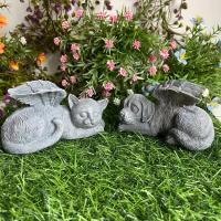 Estatua De Memoria Para Perros Y Gatos Ángel Estatua De Piedra De Recordación Para Jardín Decoración De Escultura De Resina Ornamento - details 1