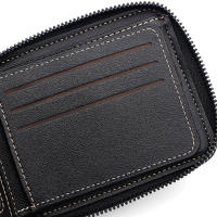 Cartera De Cuero Para Hombre Lujo Monedero Con Bolsillo Para Monedas Y Tarjetas Cierre De Cremallera Antirrobo Regalo Para Hombres - details 32