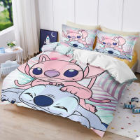Funda De Edredón Anime Lilo & Stitch Tamaño Cama Individual Doble Reina King 3D Impresión Jovenes Niños Y Niñas Conjunto De Ropa De Cama - details 0