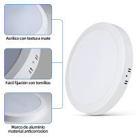 Lámpara De Techo LED Regulable Para Cocina Baño Sala De Estar Dormitorio Iluminación Contemporánea 220V Panel Luminaire Self-Contained - details 28