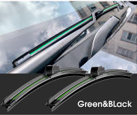 Limpia Parabrisas Delantero Puntas De Limpieza Para Nissan Qashqai J10 2006-2013 Accesorios De Cepillo De Ventana Negro Y Verde Resistente a Temperaturas De -40℉ a +158℉ - details 8