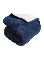 Manta Gruesa de Sofá y Cama Ochos en Color azul Marino – Sedalina Suave con Sherpa, Calidez Garantizada- Mercatienda - details 1