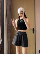 Nuevos Shorts De Lino Para Mujer Verano 2024 Cintura Alta Sobredimensionados Moda Casual Deportiva Pantalones Cortos Tallas S-4XL - details 11