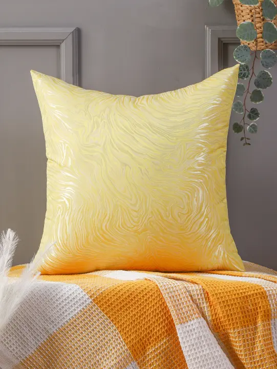 Funda De Cojín Nórdica De Lujo Con Diseño De Ondas Geométricas Modernas 100% Poliéster Para Decoración Del Salón Y Cocina - 1