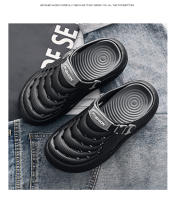 Nuevos Pantuflas Masaje Para Hombre 2025 Sandalias Casuales De Playa Comodidad Grande Tamaño 40-45 Plataforma Medio Tacón Invierno Interior Exterior - details 23