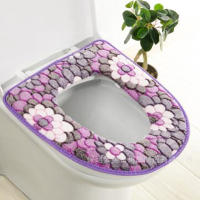 Cubierta De Inodoro Flannel Invierno Cálida Con Estampados Almohadilla De Comodidad Suave Para Baño Accesorio Esencial - details 22