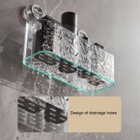 Cesta De Almacenamiento Para Baño Con Ventosa Montaje En Pared Organizador De Cosméticos Soporte Para Shampoo Y Champú Accesorios De Baño - details 8