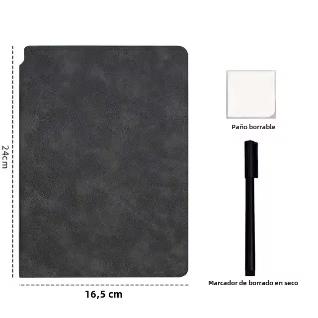Cuaderno Portátil A5 Reutilizable Con Marcador Blanco Y Paño De Limpieza Semanal Planificador Cuadernos Para Tareas - 1
