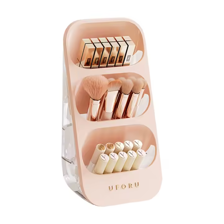 Caja De Almacenamiento Para Maquillaje UFORU Con Inserto Inclinado Para Escritorio Estilo Coreano Ecológico Cuidado De La Piel Lápiz De Cejas Labial Cepillo De Maquillaje Y Tubo - 1