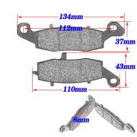 Frenos Delanteros Y Traseros Para Motocicleta Suzuki DL650 V-Strom 650 2004-2019 Piezas De Repuesto Directo De Aluminio Y Bronce - details 3