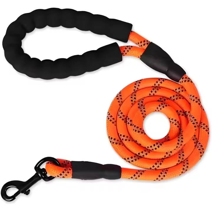 Correa de entrenamiento para Perros de 2M, Correa de Nailon resistant para Perros with Clip de Cabeza de Gancho y mango Cómode, Correa de Retiro Largo - 1