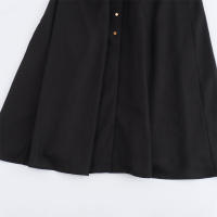 Vestido Midi Sin Mangas Estilo Camisa De Lino Mezcla Para Mujer Verano 2024 Con Cinturón Diseño Europeo Y Americano - details 8
