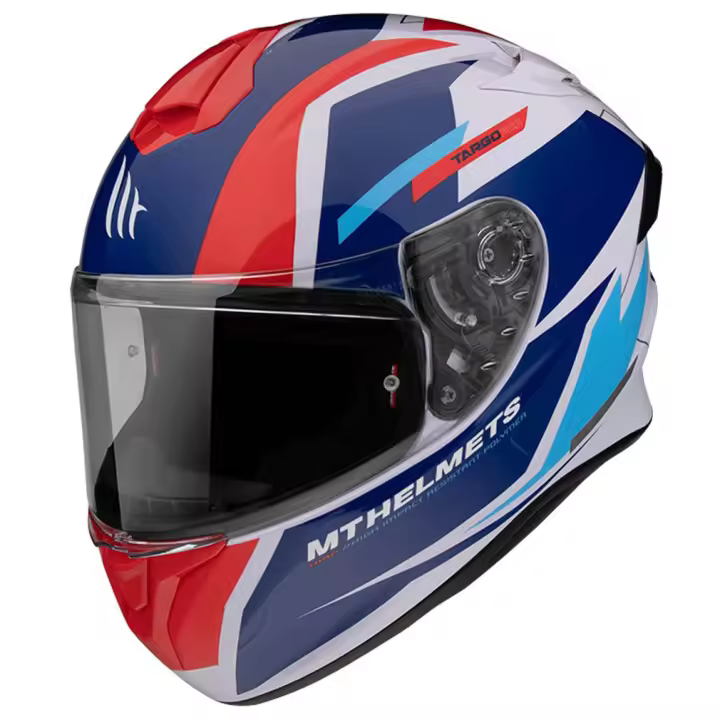 Casco de Moto Integral MT Helmets Targo Pro Sound D15 Azul Rojo - 1
