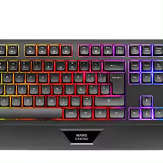 TECLADO MARS GAMING MK124ES H-MECH FRGB RAINBOW COLOR NEGRO - 1