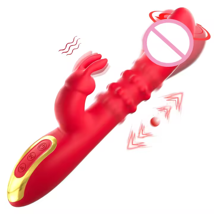 Vibrador De Conejo Con Movimiento De Enfriamiento Y Rotación Para Mujeres Juguete Sexual Para Masturbación Con Estimulación De Punto G Y Clítoris Medio Control Manual Silicón Médico - 1