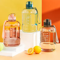 Botella Deportiva De Agua Con Tapa De Pajita 1.5L/2L BPA FREE Tritan Gran Capacidad 1 Galón Para Beber Agua Caliente Y Fría - details 0