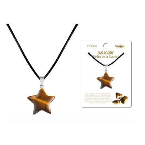 Colgante Estrella Ojo de Tigre Cotigo - Accesorio exclusivo de diseño artesanal, equilibrio emocional y protección