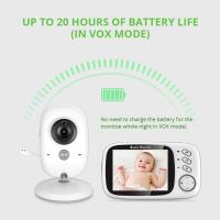 Monitor de vídeo para niños con largo acceso para interiores, monitor de vídeo inalámbrico digital de 2,4 GHz, Llamadas de Audio bidireccional, sensor de temperatura, Modo de suspensión - details 3
