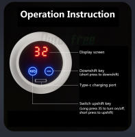 Masajeador Fascia Portátil Mini Con Pantalla Táctil LED Y Cabezas De Masaje Para Corporal Herramienta Eléctrica DIY - details 13