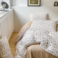 Juego de Funda Nórdica 4 Piezas-Ropa de Cama Algodón Lavado con Jacquard Elegante-Tacto Extra Suave, Varios Tamaño Disponible - details 1