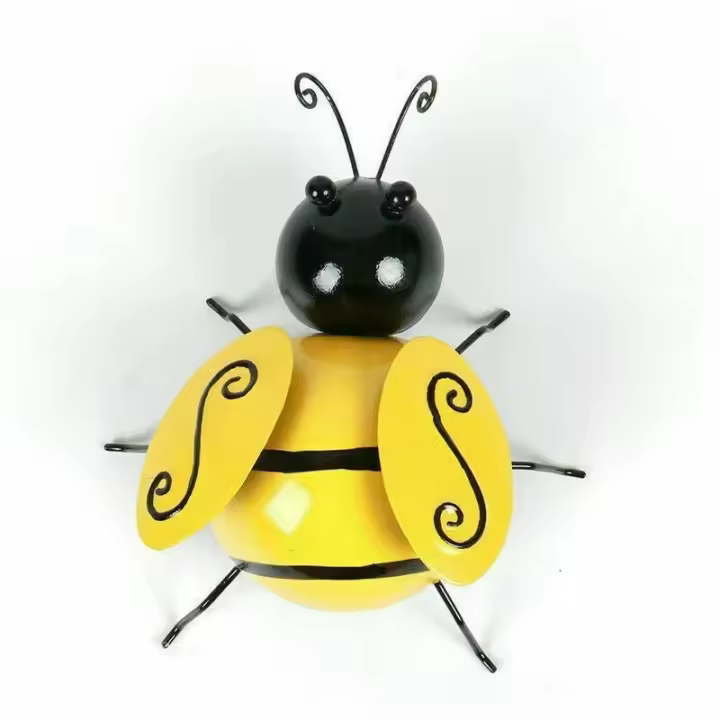 4PCS Adornos De Jardín Con Abeja De Metal Decoración Para Patio Y Exterior Estilo Artístico Accesorios Para Pared 2023 - 1