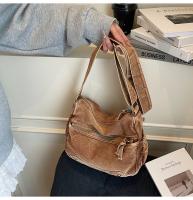 Bolso De Hombro Casual De Denim Lavado Resistente Al Desgaste Con Múltiples Bolsillos Y Gran Capacidad Para Mujer - details 26