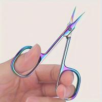 Tijeras Profesionales Para Cutículas De Acero Inoxidable Con Punta Curva Y Hoja Delgada Herramientas De Manicura Eliminador De Piel Muerta Para Uñas - details 0