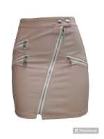 Falda de Cuero Sintético para Mujer Kellys - Elegante y Moderna - Ajustada - Cierre con Cremallera - Color Negro - Talla y Temporada Variadas - details 17