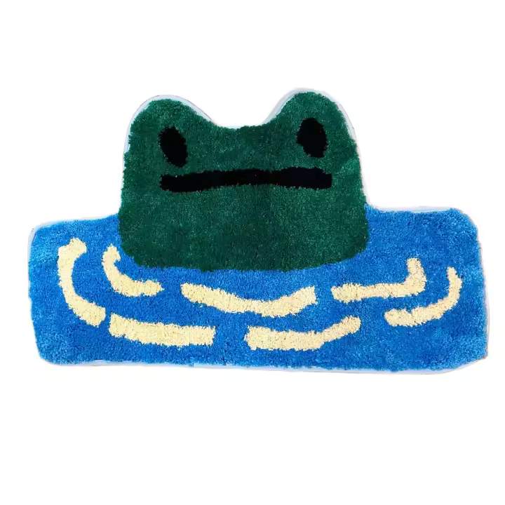 Alfombra De Sapo Antideslizante Gruesa Para Hogar Sala De Estar Entrada Baño Tapete De Piso Resistente Al Desvanecimiento Con Patrón Animal Para Adultos - 1