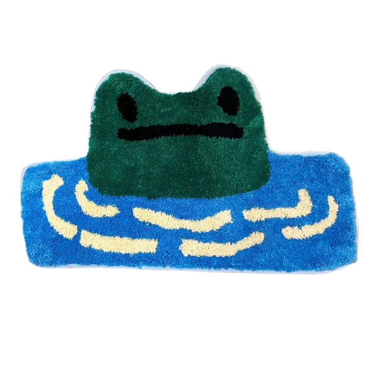 Alfombra De Sapo Antideslizante Gruesa Para Hogar Sala De Estar Entrada Baño Tapete De Piso Resistente Al Desvanecimiento Con Patrón Animal Para Adultos - 1