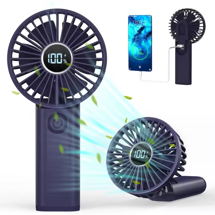 Ventilador Mano USB, Silencioso, Batería Recargable, 6 Velocidades, Blanco - 1