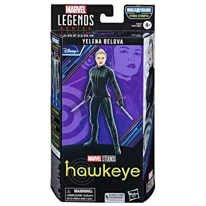 Figura Yelena Belova Hawkeye 15 cm Marvel Legends Series Hasbro con pieza para construir a HYDRA STOMPER - 1