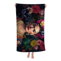 Toalla De Baño Kawaii De Arte De Frida Kahlo Para Niñas Toalla De Playa Cartoon Absorbente Y Secado Rápido Tamaño 30x60 Cm - details 2