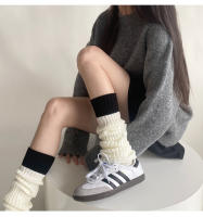 Calentadores De Piernas Lolita Para Mujer Estilo Coreano Otoño Invierno Tejidos a Mano Cubren El Pie Socks JK Y2k Punk Gótico Leggings Boot Cuffs - details 15