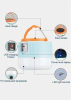 Lámpara De Camping LED Recargable Con Control Remoto Y Soporte Solar Resistente Al Agua Para Luz Exterior En Tienda Y Pescar - details 11