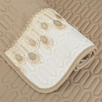 Cubierta De Sofá Lujo Con Bordado De Plumas 1pc Protege Y Mejora El Mueble Elegante Decoración Para Sala De Estar Poliéster 100% Antideslizante - details 4