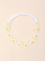Diadema De Encaje Para Bebé Con Flor Elegante Accesorio De Cabello Elástico Para Niñas Adecuado Para Primavera Y Verano Material Poliéster - details 1