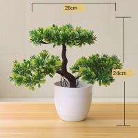 Planta Artificial De Bonsái Pequeña Para Decoración De Hogar Y Hotel Arbol Falso De Flores Fake Plants Potted Ornaments Para Baño Y Jardín DIY - details 7
